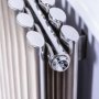 DQ Heating Cove 1800 x 295mm Vertical Double Column Polished Stainless Steel Radiator