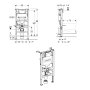 Geberit Duofix 98cm Wall Hung WC Frame with Sigma 12cm Cistern