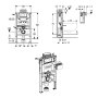 Geberit Alpha 820mm Wall-Hung WC Frame & Cistern