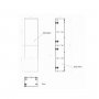 The White Space Scene 2 - Door Tall Storage Unit - Right Handed Hinge - 350mm Wide -