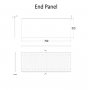 The White Space End Bath Panel - 750mm