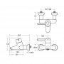 Armitage Shanks Contour 21 Wall Mounted Thermostatic Bath Filler Tap Chrome