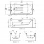 Armitage shanks Sandringham 21 Single Ended Bath - 1500mm x 700mm - White