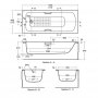 Armitage shanks Sandringham 21 Single Ended Bath - 1700mm x 700mm - White