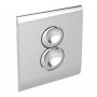 Armitage Shanks Septa Pro P4 Pneumatic Metal Dual Small Flushplate - Chrome