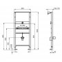 Ideal Standard Prosys Back Inlet Urinal Frame