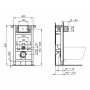 Ideal Standard Prosys 820mm Pneumatic Wall Hung Toilet Frame