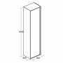 Ideal Standard Connect Air 400mm Column Unit (Gloss White with Matt Grey Interior)