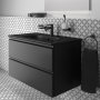 Ideal Standard Tesi Silk Black 80cm 2 Drawer Vanity Unit