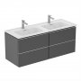 Ideal Standard Strada II 1200mm 4 Drawer Wall Hung Matt Anthracite Vanity Unit