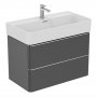 Ideal Standard Strada II 800mm Wall Hung Matt Anthracite Washbasin Unit with 2 Drawers