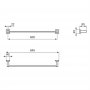 Ideal Standard IOM Square 60cm Single Towel Rail