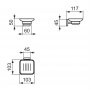 Ideal Standard IOM Square Frosted Glass Soap Dish & Holder