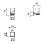 Ideal Standard IOM Square Frosted Glass Tumbler & Holder