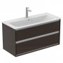 Ideal Standard Connect Air 1000mm Vanity Unit (Matt Dark Brown with Matt White Interior)