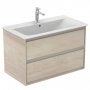 Ideal Standard Connect Air 800mm Vanity Unit (Light Brown Wood with Matt Light Brown Interior)