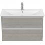 Ideal Standard Connect Air 800mm Vanity Unit (Light Grey Wood with Matt White Interior)