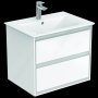 Ideal Standard Connect Air 600mm 2 Drawer Vanity Unit (Gloss White with Matt Grey Interior)