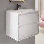 Ideal Standard Connect Air 600mm 2 Drawer Vanity Unit (Gloss White with Matt Grey Interior)