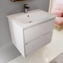 Ideal Standard Connect Air 600mm 2 Drawer Vanity Unit (Gloss White with Matt Grey Interior)