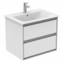 Ideal Standard Connect Air 600mm 2 Drawer Vanity Unit (Gloss White with Matt Grey Interior)