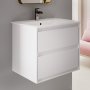 Ideal Standard Connect Air 600mm 2 Drawer Vanity Unit (Gloss Grey with Matt White Interior)