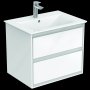 Ideal Standard Connect Air 600mm 2 Drawer Vanity Unit (Light Grey Wood with Matt White Interior)