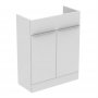 Ideal Standard Tesi Gloss Light Grey 65cm Floorstanding Semi-Countertop Unit with 2 Doors