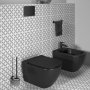 Ideal Standard IOM Wall Mounted Silk Black Toilet Brush & Holder