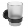 Ideal Standard IOM Silk Black Frosted Glass Tumbler & Holder