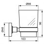 Ideal Standard IOM Silk Black Frosted Glass Tumbler & Holder