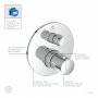 Ideal Standard Ceratherm T100 Built-In Round Thermostatic 1 Outlet Chrome Shower Mixer