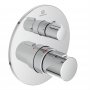 Ideal Standard Ceratherm T100 Built-In Round Thermostatic 2 Outlet Chrome Shower Mixer