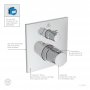 Ideal Standard Ceratherm C100 Built-In Square Thermostatic 2 Outlet Chrome Shower Mixer