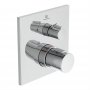 Ideal Standard Ceratherm C100 Built-In Square Thermostatic 2 Outlet Chrome Shower Mixer