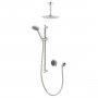 Aqualisa Quartz Touch Concealed Dual Outlet with Adjustable Head and Fixed Ceiling Drencher