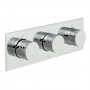 Vado Omika 3 Outlet Horizontal Thermostatic Shower Valve - Chrome