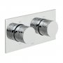 Vado Omika 2 Outlet Horizontal Thermostatic Valve with All-Flow Function - Chrome