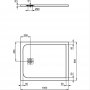 Ideal Standard Sand Ultraflat S 1000 x 800mm Rectangular Shower Tray