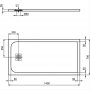 Ideal Standard Sand Ultraflat S 1400 x 700mm Rectangular Shower Tray