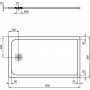 Ideal Standard Jet Black Ultraflat S 1400 x 800mm Rectangular Shower Tray