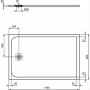 Ideal Standard Sand Ultraflat S 1400 x 900mm Rectangular Shower Tray