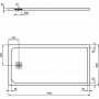 Ideal Standard Jet Black Ultraflat S 1600 x 800mm Rectangular Shower Tray