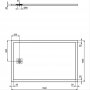 Ideal Standard Jet Black Ultraflat S 1600 x 1000mm Rectangular Shower Tray