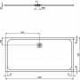 Ideal Standard Grey Concrete Ultraflat S 1800 x 900mm Rectangular Shower Tray