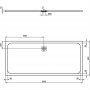 Ideal Standard Grey Concrete Ultraflat S 2000 x 900mm Rectangular Shower Tray