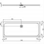 Ideal Standard Sand Ultraflat S 1700 x 700mm Rectangular Shower Tray