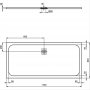 Ideal Standard Grey Concrete Ultraflat S 1700 x 800mm Rectangular Shower Tray