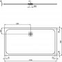Ideal Standard Sand Ultraflat S 1700 x 900mm Rectangular Shower Tray