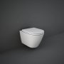 RAK Ceramics Feeling Rimless 365mm Wall Hung Matt White Pan